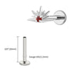 Titanium CZ Starburst Stud Earring 16G Sunrise Helix Stud Tragus Cartilage Labret Monroe Piercing Jewelry - Image 7