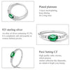 Silver Oval Gemstone Ring for Women Green Pink Zirconium Prongs Setting Ring Wedding Bridal Jewelry Gift - Image 15