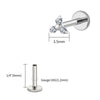 Titanium 16G Triple CZ Cartilage Helix Earring Trinity CZ Tragus Stud Conch Earlobe Lip Piercing Jewelry - Image 13