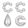 C-Shaped Clip-On Ear Cuff with Water Drop Detail - Image 16