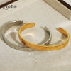 Stainless Steel Charm Cuff Bracelets For Women Irregular Hammer Pattern Statement Bracelet Female Jewelry - Image 1