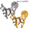1PC Implant Steel Paved Flat Back Flower 3/4/5/6 Marquise CZ Labret Piercing Internal Thread Tragus Helix Lobe Earring - Image 10