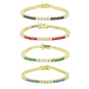 Colorful Cubic Zirconia Tennis Bracelet in Multiple Stone Colors - Image 4