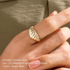 Twist Ring Bread Shape Silver Color Gold Color Rings For Women Accessories Finger Jewelry Gifts - Image 2