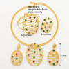 Gold Plated Jewelry Set Wife Women Crystal Necklace Earring Bracelet Ring African Bridal Wedding Party Christmas Gift - Image 6