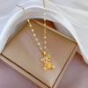 Over 30 Styles Bear Necklace Titanium Steel Zircon Micro Inlaid Copper Pendant Collarbone Chain Souvenir Gift - Image 3