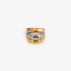 Stainless Steel Gold Silver Plated 3 Splicing Color Chunky Dome Ring Multi-Layer Hollow Rings for Women Men Unisex - Image 8