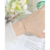 Half-rod Bracelet and Chain A Zircon Pendant For Women Stack Link Cuff Jewelry Birthday Gift to Her - Image 6