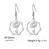 Birth Flowers Dangle Earrings Stainless Steel Gold Color Daisy Rose Snowdrop Women's Floral Earring Jewelry Birthday Gift - Image 10