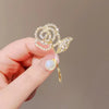 Crystal Red Color Two Tulip Flower Brooch For Women CZ Full Of Rhinestone Leaf Shiny Lapel Pins Wedding Party Badge Jewelry - Image 27