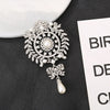 Gold Colour Rhinestone Crystal Flower Brooches For Women Drop Pearl Brooch Pins Wedding Bridal Party Charm Jewelry Gifts - Image 5