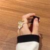 Sweet Golden Pistil Flower Finger Rings For Women Girl Summer Jewelry Gift Party Beach Vacation - Image 3