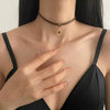 Vintage Stone Sun Pendant Brown PU Leather Choker Necklace For Women Autumn Winter Jewelry Direct - Image 3
