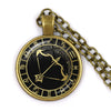 12 Constellation Scorpio Sagittarius Capricorn Aquarius Pendant Antique Bronze Necklace Glass Dome Zodiac Jewelry For Gift - Image 7