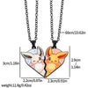 2-piece cute Eevee cartoon pendant necklace with heart patchwork, anime-style metal necklace - Image 13