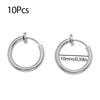 10Pcs Stainless Steel Without Ear Holes Clip Hoops Without Drilling Earring For Earring Lip Ring Fake Cartilage Earrings Jewelry - Image 18