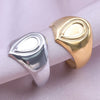1/2pcs Mix Silver/Gold Color Oval Flower Sun Ring Stainless Steel Rings For Women Men Accessories Round Blank Cobochons Settings - Image 31