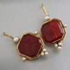 Elegant Vintage Geometric Pearl Pendant Drop Earrings Women Hanging Piercing Earring Wed Bridal Jewelry Gift - Image 5