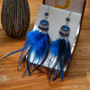 Long Exaggerated Irregular Feather Earrings for Women Bohemian Silver Color Hollow Rice Bead Tassel Earrings - Image 8