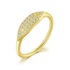 Dainty Stacking Ring with Clear Stone Accents in Gold-Tone - Image 7
