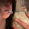 1PC Shiny Zircon Star Clip Earrings for Women Girl Simple Sweet Party Ear Cuff Silver Color Light Jewelry Gift - Image 3