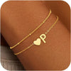 Initial Bracelets for Women Girls Gold Plated Stainless Steel Heart Initial Bracelet Stuff Jewelry Gifts - Image 27