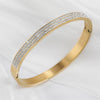 Yupsk Titanium Steel Couple's Bracelet Shiny Zircon Inlaid Stainless Steel Bangles Gold/Silver Color Female Jewelry Gift - Image 14
