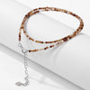 2 mm Stone Bead Necklace with 40 cm Chain and Multiple Color Options - Image 5