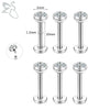 ZS 6-13PCS/LOT 16G Stainless Steel Lip Labret Piercing Set Crystal Monroe Lip Stud Ear Tragus Helix Cartilage Piercing 6/8/10mm - Image 9