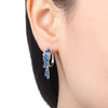 Silver Blue Green Parrot Bird Drop Earrings Women Earrings Charm Versatile Party Jewelry Gifts - Image 2