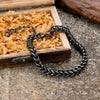 Retro Oxidized Black 6MM Cuban Chain Bracelet Punk Men Stainless Steel Biker Chain Bracelets Male Jewelry Gifts for Dad - Image 2