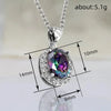Multi-colored Oval Cubic Zirconia Pendent Necklace Women for Wedding Aesthetic Elegant Female Necklaces Party Jewelry - Image 6