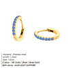 Stainless Steel Birthstone Earrings Minimalist Huggie Hoop Earrings For Women Unisex earrings for women jewelry - Image 8