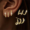 2pcs Elegant Rhinestone Three-Claw Earrings for Women Cute Design Earring Party Jewelry Gifts - Image 4