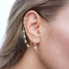 silver ear needle crystal zircon hoop earrings for women metal round ear buckles Wedding Jewelry gifts - Image 6