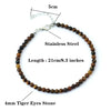 Boho Handmade Stone Anklet Women 4mm Tiger Eyes White Howlite Beads Foot Chain Summer Beach Vacation Leisure Accessories - Image 4