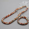 Woven Bead Necklace Glass Beaded Bohemian Statement Necklace Bracelet Hair Accessory Set For Women Jewelry Gift - Image 30