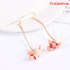Kranich Earrings Origami Miniblings Bird Cranes Faltkunst Senbazuru Paper - Image 11