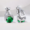 Mystic Rainbow Crystal Round Stone Clip Earrings For Women Rose Gold Silver Color Multicolor Zircon Jewelry Simple Gifts - Image 3