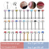 ZS 6-13PCS/LOT 16G Stainless Steel Lip Labret Piercing Set Crystal Monroe Lip Stud Ear Tragus Helix Cartilage Piercing 6/8/10mm - Image 1