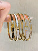 Stainless Steel Bangle Bracelet with Cubic Zirconia Details in Gold-Tone or Silver-Tone - Image 20