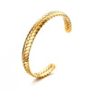 Twisted Bangle Open Cuff Bracelet Stainless Steel Rope Twisted Bracelet Women Jewelry Minimalist Style - Image 12