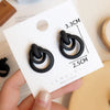 Cool Black Color Flower Drop Earrings for Women Geometry Round Heart Leaf Butterfly Crystal Party Jewelry Summer Gift - Image 44