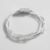 Charm Two Tone Metal Tube Beads Bracelet Multilayer Silver Color Snake Chain Bangles Bracelets Men Female Jewelry Gifts - Image 12