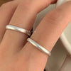 Silver Rings For Women Simple Vintage Handmade Adjustable Finger Narrow Ring Band Female Gift - Image 3