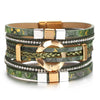 Boho Braided Leather Bracelets for Women Men Party Jewelry Two Tone Square Multilayer Wrap Wide Bangles Bracelet - Image 2