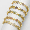 Chunky Fuchsia Crystal Star Bracelets for Women Gold Plated Pentagram Bracelets Dainty Jewelry Gifts - Image 1