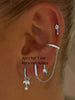 3pcs Dainty Jewelry for Women Zircon Earring Set Chain Link Hoop Design, Stackable Ear Cuff, Daily Accessory - Image 7