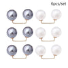 Imitation Pearl Double Head Brooch Pin Waist Clip Set - Image 9