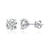 Plated Stud Earrings for Women Men Sparkling Classic Bridal Jewelry Silver Rose Gold Earring - Image 7